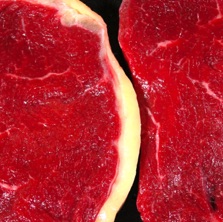 Nguni Beef: Deep Red, well Marbled and Tender.